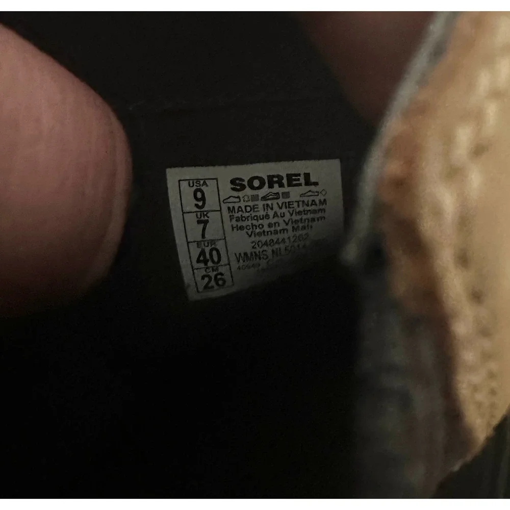 Sorel Brex Boot Chelsea Tan Black Leather Waterproof Lug Sole Ankle Boots NL5014